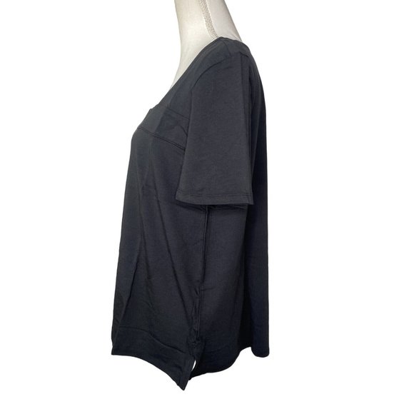 Anybody Womens t-shirt blouse top Cotton Modal Spandex blend Black Size Medium - Picture 2 of 10